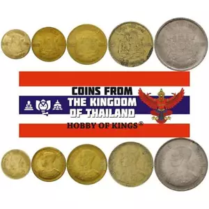 Thailand | 5 Coin Set | 5 10 25 50 Satang 1 Baht | 1957 - 1980 - Picture 1 of 2