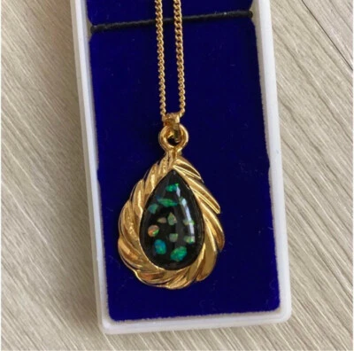 Australian Natural Opal Pendant Bought in Australia Charm L:0.78" unused MINT - Image 1 of 4