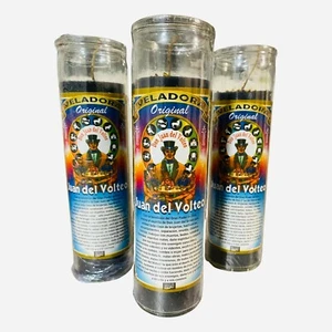 3x Juan del Volteo Veladora Negra, Brake a Spell and witchcraft Black Candle - Picture 1 of 1