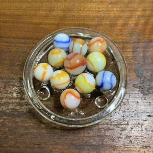 11 Nice Vintage Peltier Rainbow Marbles Bright Colors (1) 11/16” The Rest 5/8” - Picture 1 of 6