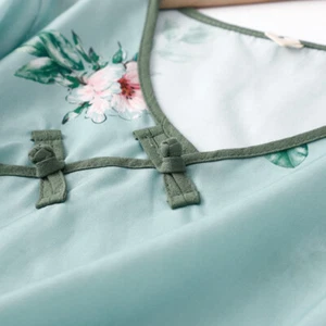 Damas Blusa Camisa Top Cuello en V Étnica Floral Suelta Roa Botones Retro Verano - Imagen 1 de 9