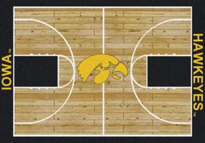 5x8 Milliken Iowa Hawkeyes 1110 NCAA Home Court Area Rug - Approx 5'4"x7'8" - Picture 1 of 1