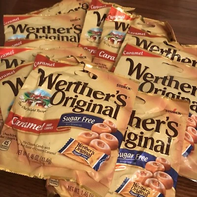 CARAMELO DURO CARAMELO SIN AZÚCAR ORIGINAL STORCK Werther's {lote de 5 bolsas} 1,46 oz Foto 1 de 3