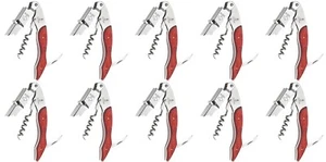 (10) Corkscrew Wine Opener Bottle Waiters Key Manual Foil Cutter Wood Bulk Set - Picture 1 of 10