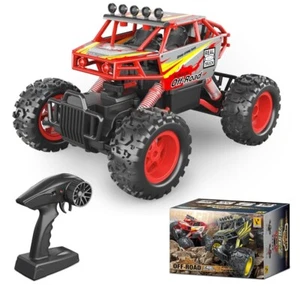 Remote Control Truck All Terrain & Off-Road Monster RC Truck Flash LED Fast Red - Picture 1 of 8