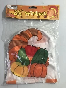 36-Inch Thanksgiving Windsock BRAND NEW - Cornucopia - Picture 1 of 2