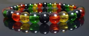 BRACCIALE RASTA Africa Cristallo Pietra Preziosa - Foto 1 di 11