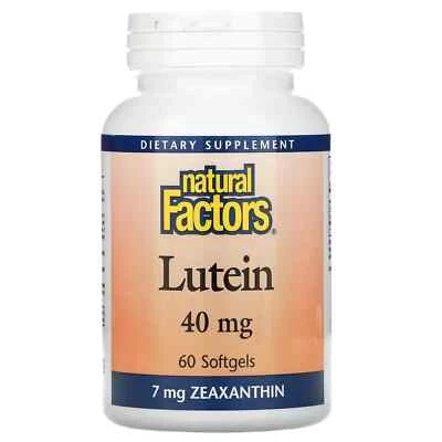 Natural Factors Lutein 40mg,Natural Antioxidant 2 Support Eye Health,60Softgels - Image 1 of 2