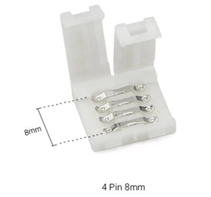2X Conector Tira LED RGB 3528 8mm Cerrar Bobina Alimentación Fusión - Imagen 1 de 3