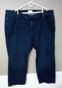 Lane Bryant Plus 30/32 Dark Blue Jeans Stretch/Curvy-- Rarely Worn *hem note - Picture 1 of 9