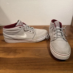 NIKE ZOOM AIR STEFAN JANOSKI MID SZ 13 WOLF GREY TEAM RED 443095-016 RARE! 2013 - Picture 1 of 12