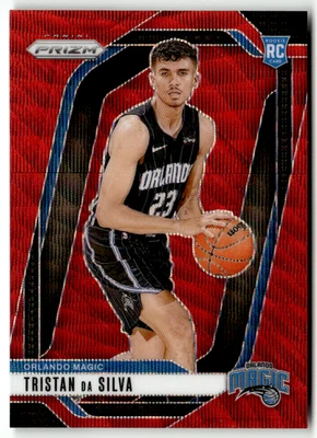 2024-25 Panini Prizm NBA No. 256 Tristan da Silva Rookie Red Wave Prizm - Bild 1 von 2
