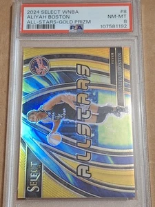 2024 ALIYAH BOSTON PANINI PRIZM ALL STARS WNBA GOLD CARD /10 PSA 8 INDIANA FEVER - Picture 1 of 7