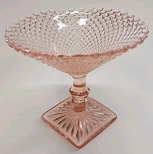 Hocking Miss America Pink 5” Compote Candy Dish Excellent Condition - Picture 1 of 13