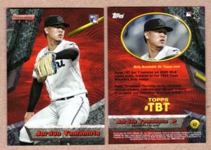 JORDAN YAMAMOTO RC 2020 Topps Throwback Thursday TBT 1994 Bowman's Best pr /1181