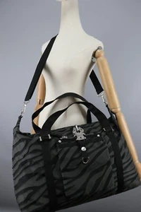 George Gina & Lucy ZEBRA Camo Y2K Gray/Black Polyester Crossbody Bag Size XL - Picture 1 of 24