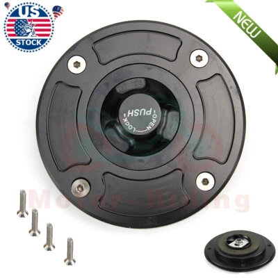 Keyless Fuel Gas Tank Cap For Suzuki GSXR1000/600/750 SV650S TL1000R/S Black USA - Image 1 of 4