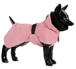 PAIKKA Pink Reflective Waterproof Dog Rain Jacket 3M Size 10" Toy Poodle Maltese - Picture 1 of 8
