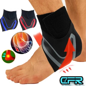 Ankle Brace Support Compression Sleeve Foot Drop Plantar Fasciitis Pain Relief - Picture 1 of 21