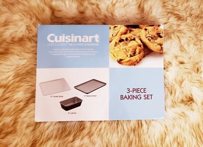 CUISINART CHEF'S CLASSIC NON-STICK 3-PIECE BAKING SET AMB3-15179P SEALED NEW - Image 1 of 3