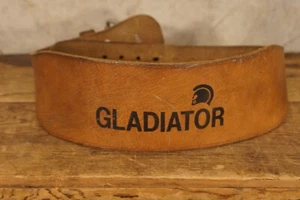 Vintage Gladiator Leder Gewichtheben Rückenstützgürtel Größe Small - Bild 1 von 2
