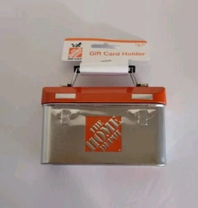 Scatola porta attrezzi miniatura The Home Depot nuova con etichette porta carte regalo fuori produzione - Foto 1 di 3
