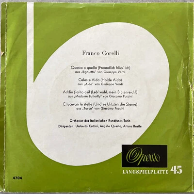 FRANCO CORELLI singt italienische Opernarien (EP Opera 4704) - Bild 1 von 3