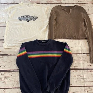 Brandy Melville John Galt Sweater Long Sleeve T Shirt Lot of 3 Women’s Bundle - Picture 1 of 12