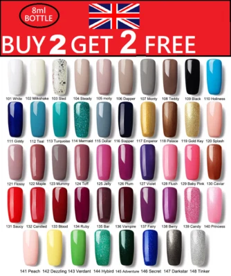 PHOERA® NAGELGELGELGELPOLITUR EINWEICHEN UV LED MANIKÜRE KUNST BASIS TOP GEHÄRTETER MANTEL UK - Bild 1 von 4