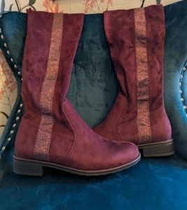 Women's Aspirer wine coloured over the knee boots UK 5 - Picture 1 of 12