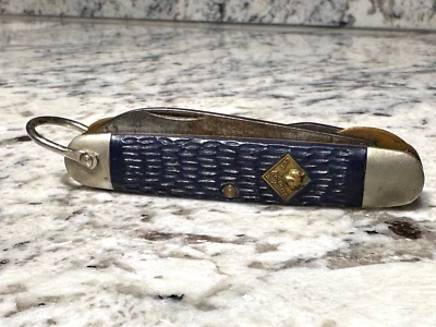 CUB SCOUTS BSA Camillus Vintage 1960’s New York USA Boy Scout Pocket Knife Blue - Image 1 of 4