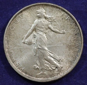 1963 France 5 Five Francs World Silver Coin Vintage Foreign KM 926 835 - Picture 1 of 2