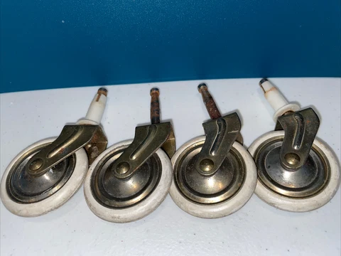 4 Vintage Furniture Wheels Casters Cover