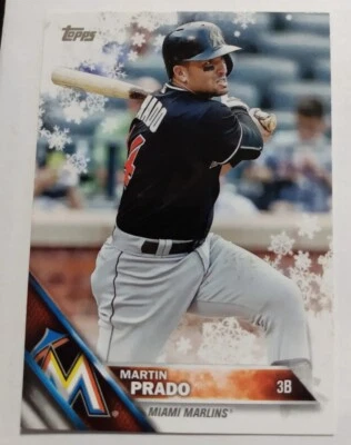 Martin Prado 2016 Topps Holiday Mega Walmart MLB Card #HMW174 Miami Marlins - Image 1 of 4