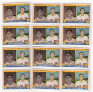 Lote de 12 tarjetas Carl Yastrzemski YAZ 1983 O-PEE-CHEE 126 RED SOX STAR HOF CASI NUEVO-MT LOL3 - Imagen 1 de 2
