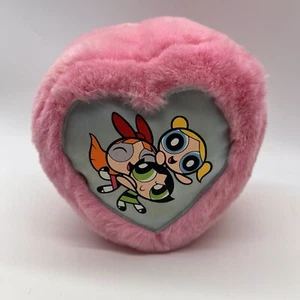 Vintage Applause Powerpuff Girls Fuzzy Coin Bank Pink Plush Cartoon Network 2000 - Picture 1 of 10