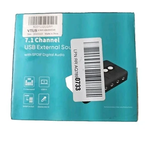 DigitalLife U2AUDIO7-1 7.1/5.1 External USB Sound Card for Windows macOS NIB - Picture 1 of 5