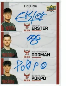 2020 Upper Deck Overwatch League Trio Ink Erster Dogman Pokpo Autograph Auto - Bild 1 von 1