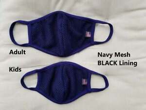 MESH MASKS Cotton-LINED Face Mask, Single or Double Layers, Made in U.S.A.