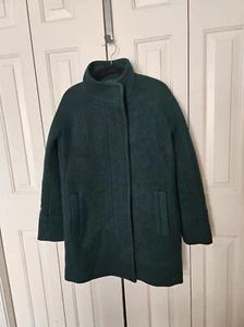 J Crew stadium wool coat zip forest green 6 - Picture 1 of 7