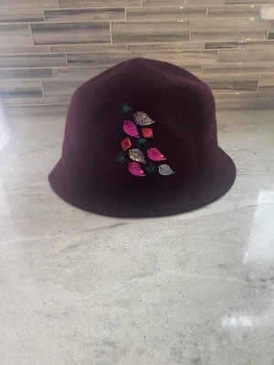 Sombrero vintage Albertus Swanepoel lana borgoña Foto 1 de 4