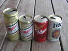 4 pcs Vintage Assorted Miller High Life Malt Liquor Lite Pilsner empty beer can