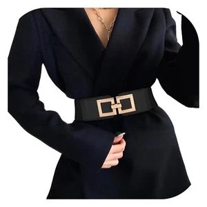 Wide Belts for Women Fashion Elastic Belt for Dresses Vintage Waist Belt Ladi... - Picture 1 of 6