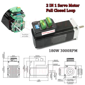 Integrated Closed Loop Servo Motor 180W NEMA23 36-48VDC Replace iHSV57-30-18-36 - Picture 1 of 9