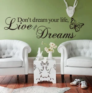 Removable Home Decor Quote Wall Sticker Bathroom Bedroom Vinyl Decal Kitchen - Picture 1 of 2
