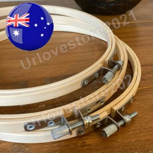 10PCS Bamboo Embroidery Hoops Ring Sewing Frame Cross Stitch Craft Wedding Xmas - Picture 1 of 28