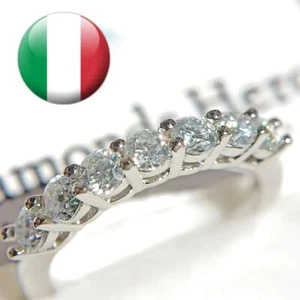 Anello veretta eternity Diamanti in Moissanite 0.7ct DEF ring diamond - Imagen 1 de 8