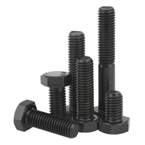 M6 M8 M10 M12 M14 M16 Hexagon Head Screw Hex Bolt High Tensile 12.9 Black DIN933 - Picture 1 of 127