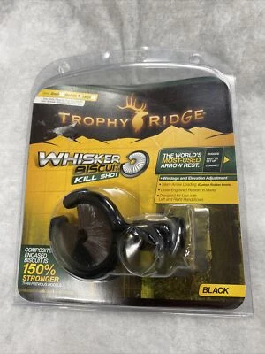 New Trophy Ridge Whisker Biscuit Kill Shot Rest Universal RH/LH Medium Black NIB - Image 1 of 4