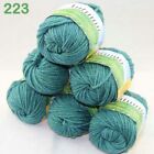 Sale Soft 6Ballsx50g Quick Hand Knitting Wool Silk Yarn Sweater Shawl Rugs 23